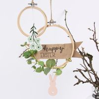 Rico Design Dekohänger Blume Holz grün mint 17cm
