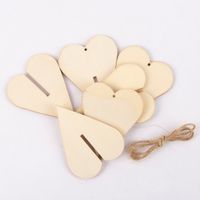 Rico Design Dekohänger 3D Steckherzen klein Holz natur 3 Stück