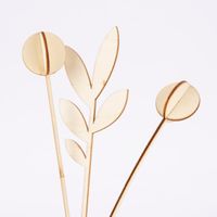 Rico Design 3D Stecktulpen Holz natur 5 tlg.