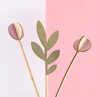 Rico Design 3D Stecktulpen Holz natur 5 tlg.