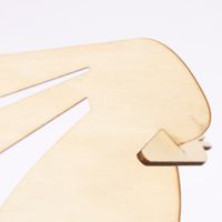 Rico Design 3D Dekofigur Steckhasen Holz natur 2 Stück