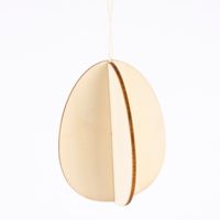 Rico Design 3D Dekohänger Steck-Gänseeier Holz natur 3 Stück