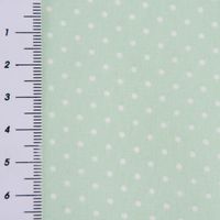Tischdeckenstoff beschichtete Baumwolle Punkte mint weiß 1.5m Breite