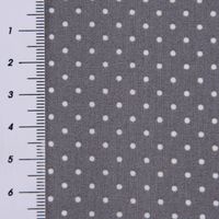 Tischdeckenstoff beschichtete Baumwolle Punkte grau weiß 1.5m Breite