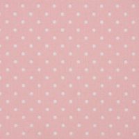 Tischdeckenstoff beschichtete Baumwolle Punkte rosa weiß 1.5m Breite