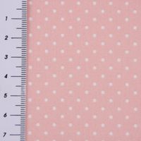 Tischdeckenstoff beschichtete Baumwolle Punkte rosa weiß 1.5m Breite
