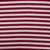 Strickschlauch Bündchenstoff fein Streifen 5mm dunkelrot weiß 35cm