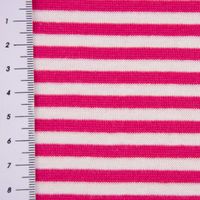 Strickschlauch Bündchenstoff fein Streifen 5mm pink weiß 35cm Breite