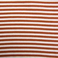 Strickschlauch Bündchenstoff fein Streifen 5mm brick braun weiß 35cm