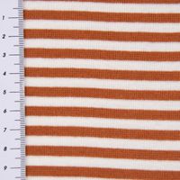 Strickschlauch Bündchenstoff fein Streifen 5mm brick braun weiß 35cm