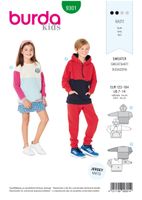 Burda Schnittmuster 9301 Kinder Sweatshirt