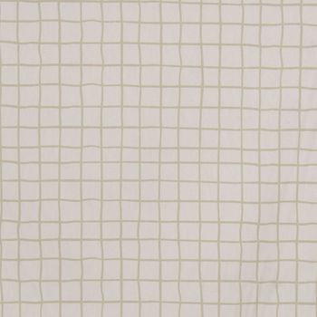 Dekostoff Baumwollstoff Karo Gitter wollweiß beige raumhoch 2.80m