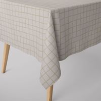 Dekostoff Baumwollstoff Karo Gitter wollweiß beige raumhoch 2.80m