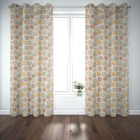 Dekostoff Baumwollstoff wollweiß Blumen Blüten bunt raumhoch 2.80m