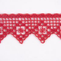 Borte Spitzenborte Häkelborte Inzing rot 3.5cm Höhe