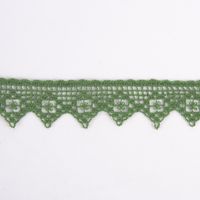Borte Spitzenborte Häkelborte Inzing grün 3.5cm Höhe