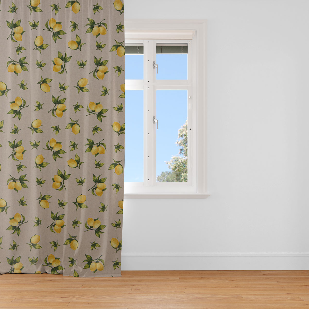 Nesphy Duschvorhang Mit Fenster – 180 X 188 Cm, Gelb-grünes Zitronen-Design, Doppellagig & Wasserdicht