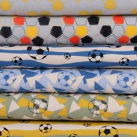 Baumwolljersey Jersey Fußball Fünfeck hellgrau gelb 1.50m Breite