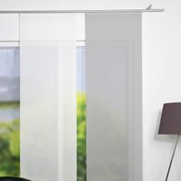 Schiebevorhang Streifenstruktur Bambus-Optik einfarbig grau 60x260cm