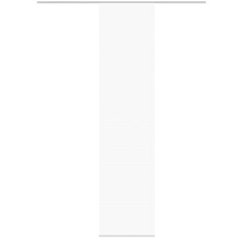 Schiebevorhang Streifenstruktur Bambus-Optik einfarbig weiß 60x260cm