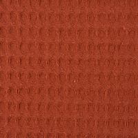Bekleidungsstoff Waffelpique Baumwolle uni rost 1.45m Breite