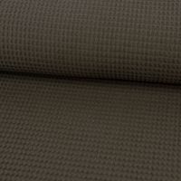 Bekleidungsstoff Waffelpique Baumwolle uni khaki 1.45m Breite