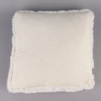 Deko Kuschelkissen Plüsch einfarbig weiß 45x45cm