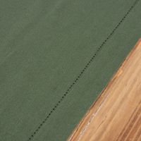 Linen & More Tischläufer Indi einfarbig army grün 50x140cm