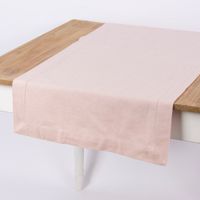 Linen & More Tischläufer Indi einfarbig hellrosa 50x140cm