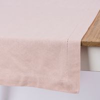 Linen & More Tischläufer Indi einfarbig hellrosa 50x140cm