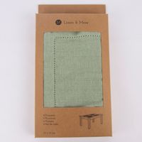 Linen & More Platzset 4er Set Indi einfarbig hellgrün 50x35cm