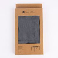 Linen & More Platzset 4er Set Indi einfarbig grau 50x35cm