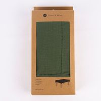 Linen & More Tischdecke Indi einfarbig army grün 140x250cm
