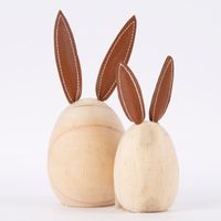Creativ Company Holzei mit Hasenohren Kiefernholz pur 8x19cm