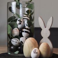 Creativ Company Dekoeier 12er Set Kunststoff weiß 3.5cm