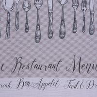 Stores Bleiband Bordüre Bon Appetit Besteck Karo weiß taupe schwarz r