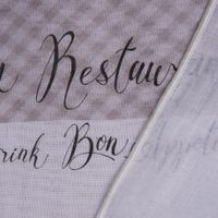 Stores Bleiband Bordüre Bon Appetit Besteck Karo weiß taupe schwarz r