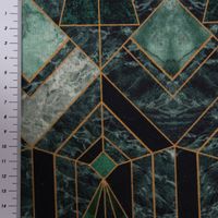 SCHÖNER LEBEN. Kissenhülle Art Deko Marble Diamond Marmor grün