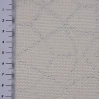 Dekostoff Doubleface Glitzer geometrisch Kreise creme silber 2.80m