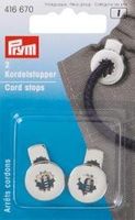 Prym 2 Kordelstopper ZDG rund silberfarbig