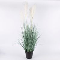 Kunstpflanze im Topf Fuchsschwanzgras grün 114cm