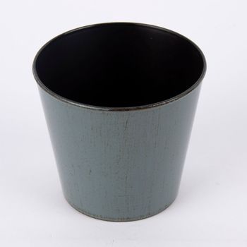Pflanztopf konisch Kunststoff grau 11x10.5cm