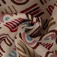 Dekostoff Gobelin Premium Regenbogen beige blau rot 1.4m Breite