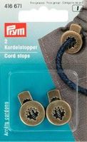 Prym 2 Kordel Stopper Kordelstopper rund altmessing