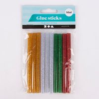 Creativ Company Heißklebesticks 10 Stück verschiedenfarbig glitzernd für kleine Klebepistole 10cm