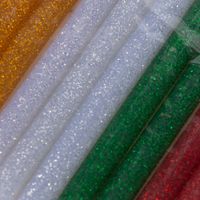 Creativ Company Heißklebesticks 10 Stück verschiedenfarbig glitzernd für kleine Klebepistole 10cm