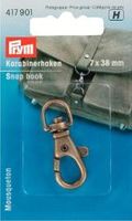 Prym Karabinerhaken 7/38mm altmessing