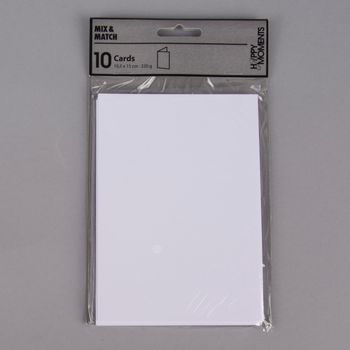 Creativ Company Doppelkarte blanko mit leichter Struktur 10er Pack weiß 10.5x15cm