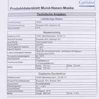 Maskenrohling Gewirkter Rohling Behelfsmaske Mund-Nase-Maske inkl. Ohr