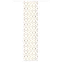 Schiebevorhang Bambusoptik Sesana geometrisch Digitaldruck weiß gold kürzbar 60x260cm